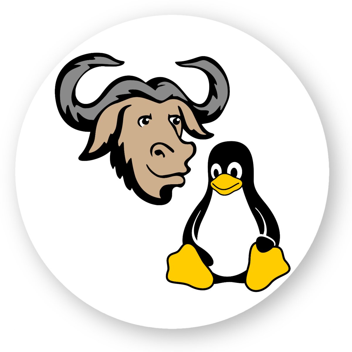 Image front GNU/Linux Sticker (5pcs)