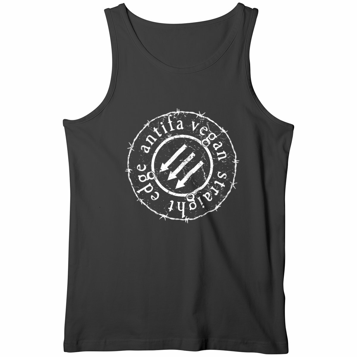 "Antifa vegan straight edge" tank top