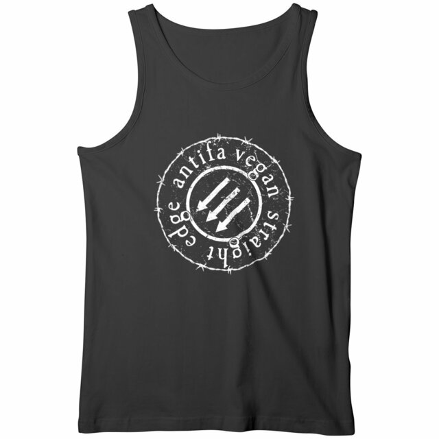 "Antifa vegan straight edge" tank top