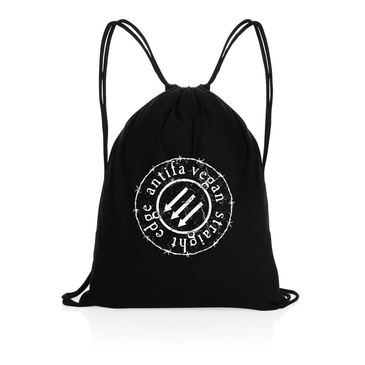 "Antifa vegan straight edge" backpack