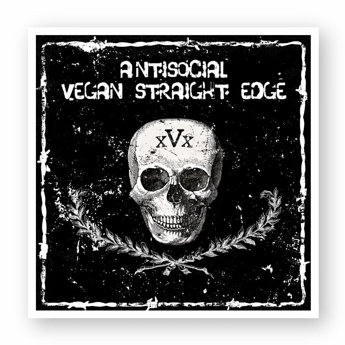 "Antisocial vegan straight edge" sticker