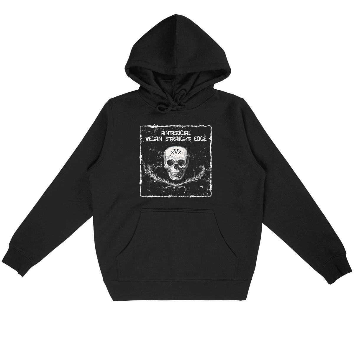 "Antisocial vegan straight edge" hoodie