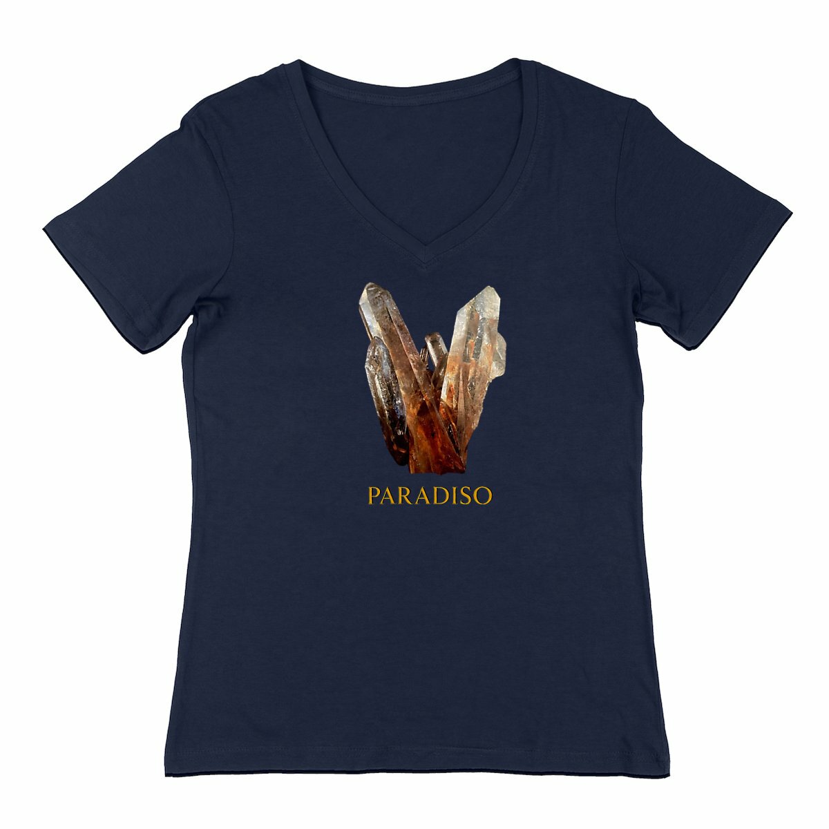 Damen-T-Shirt mit V-Ausschnitt, Paradiso Crystal print - Image
