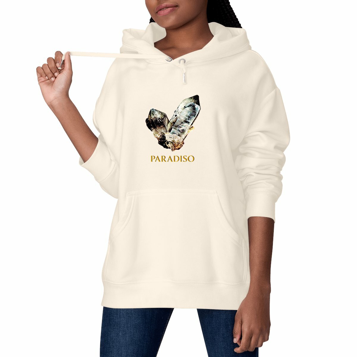 Unisex Heavyweight Hoodie with Paradiso Logo and Crystal Print