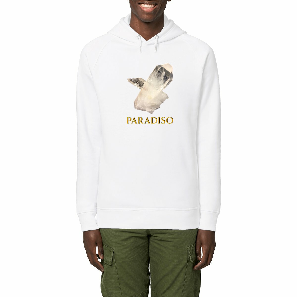 Unisex-Kapuzenpullover mit Seitentaschen, Paradiso Crystal print