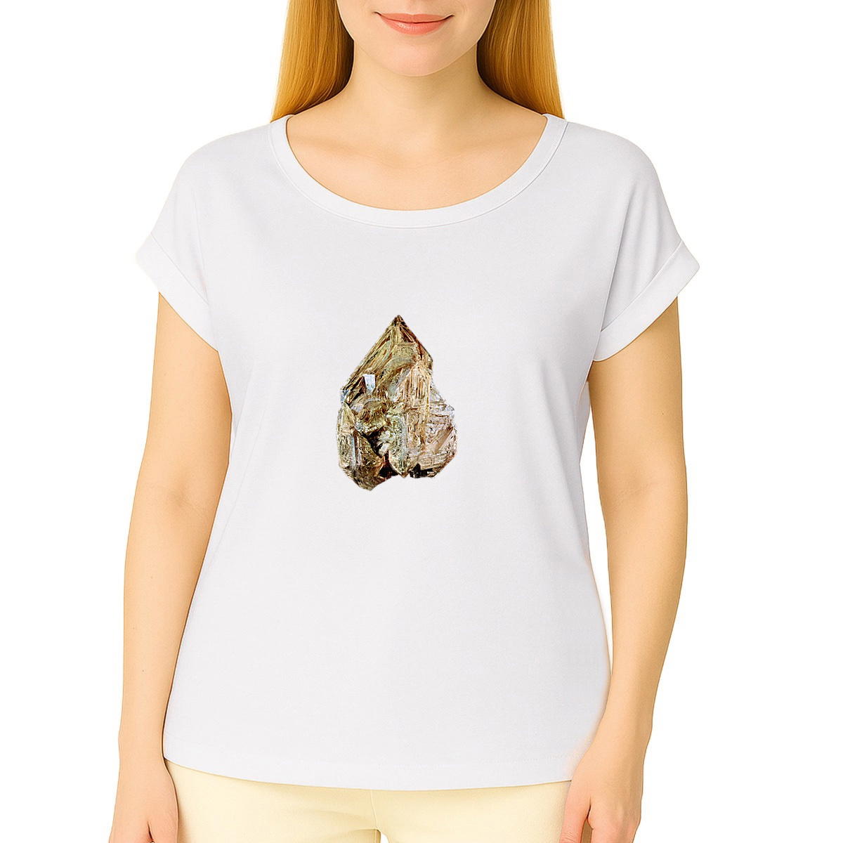 T-shirt, ladies, from organic farming, sleeves with turn-ups.