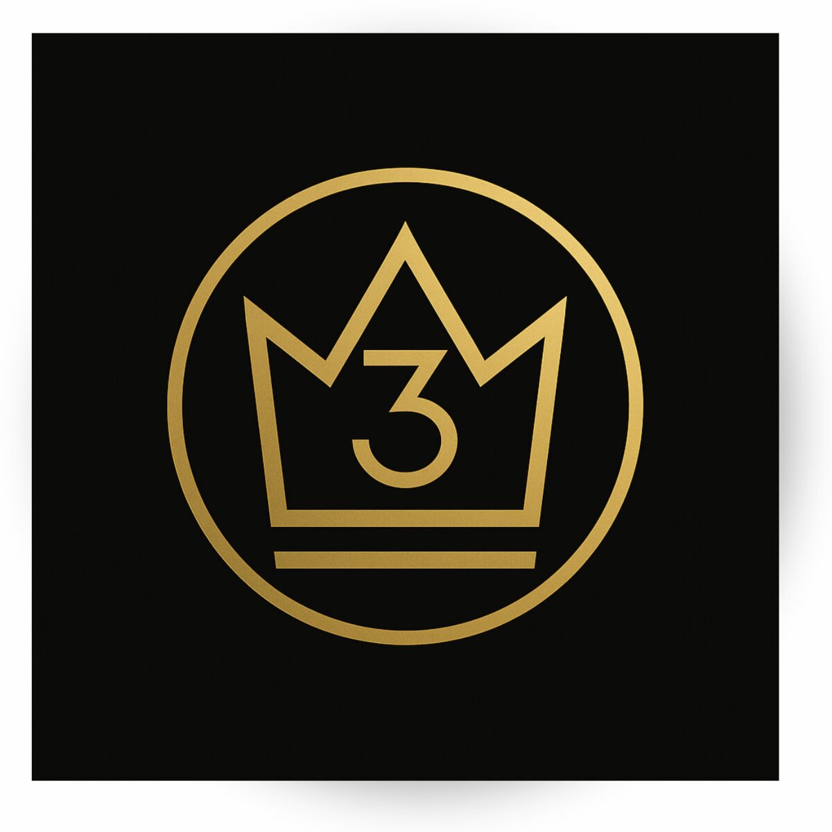 Sticker Logo Paradiso, gold/Ivori black