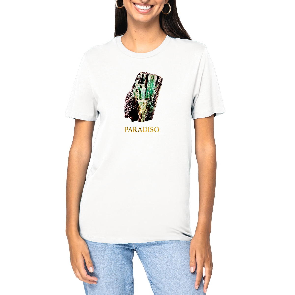 Schweresa Unisex-T-Shirt, Paradiso Smaragd print