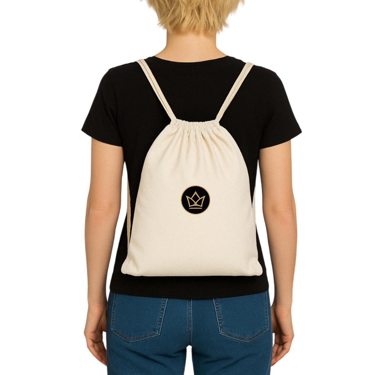 Bag Rucksack mit Kordelzug Paradiso Gold Crown Brand