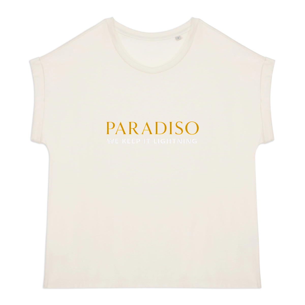 T-Shirt, Damen, aus biologischem Anbau, Ärmel mit Aufschlag - Image