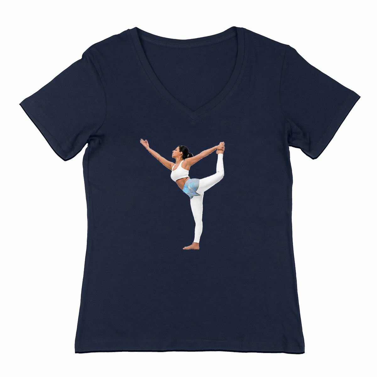 Damen-T-Shirt mit V-Ausschnitt aus biologischem Anbau - Image