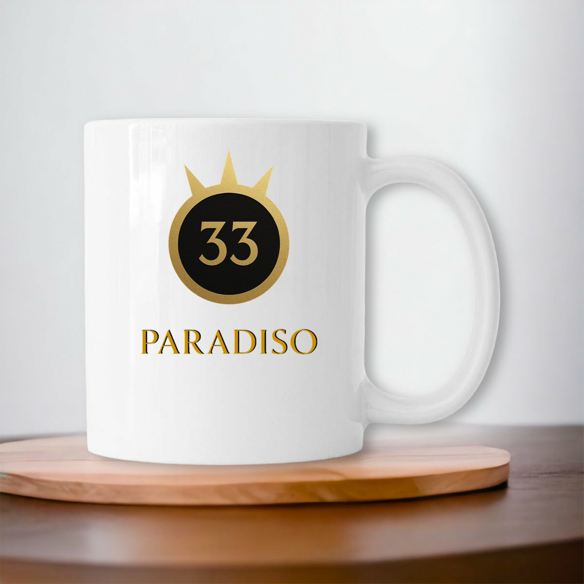 Keramik Becher Paradiso 33 Logo