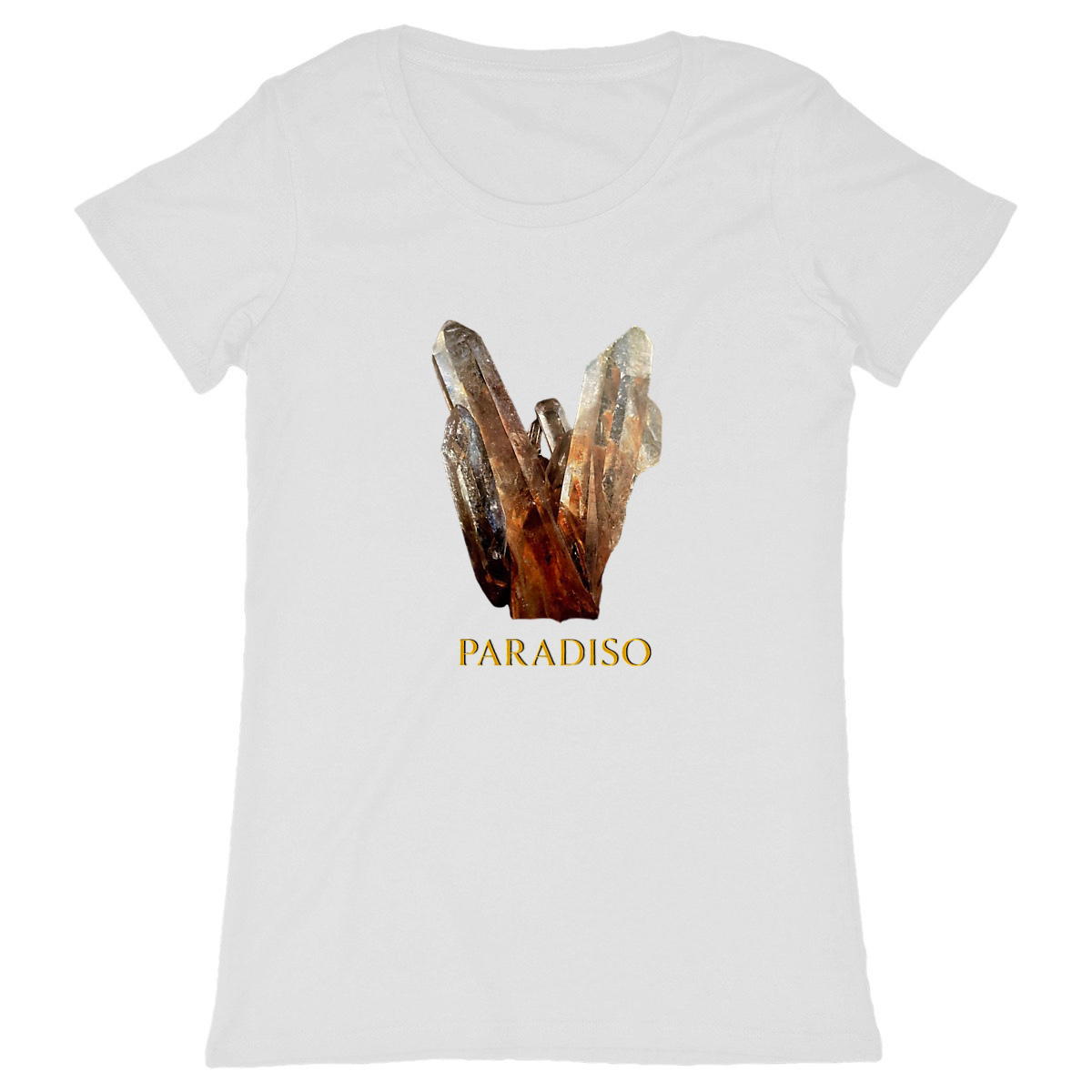 Klassisches Damen-T-Shirt with Paradiso Crystal Print - Image