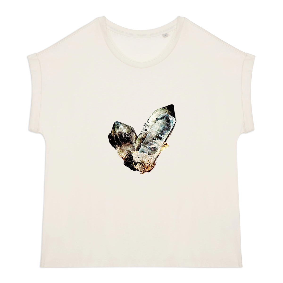 T-Shirt, Damen, aus biologischem Anbau, Ärmel mit Aufschlag - Image