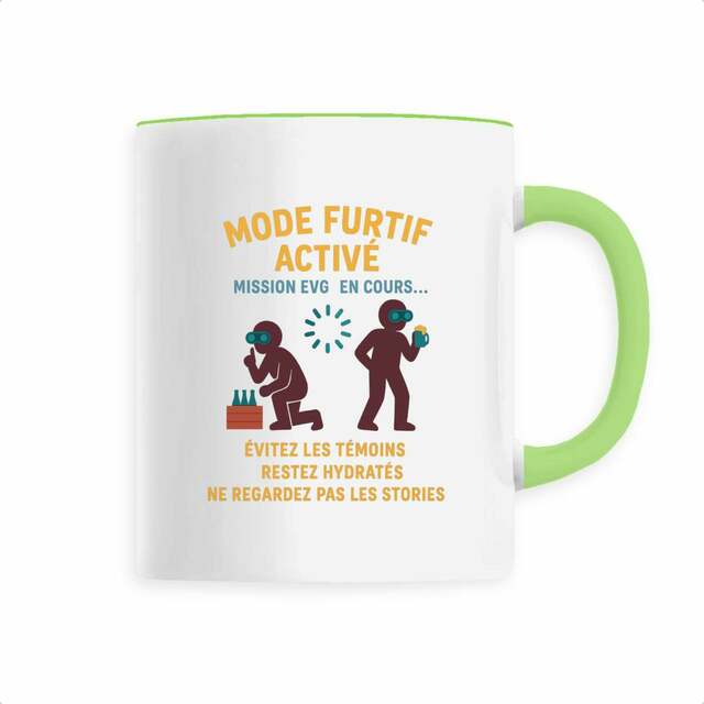 Mug céramique EVG humoristique - Mode Furtif Activé - Image