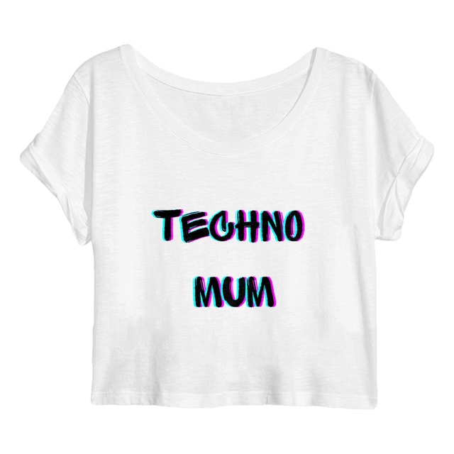 Crop top Femme techno mum pour festivals - Image