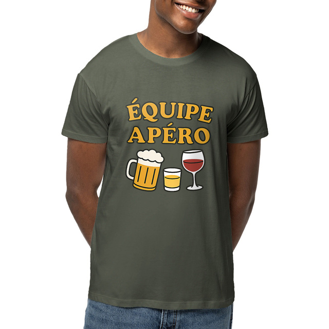 T-shirt unisexe léger Équipe Apéro Humoristique