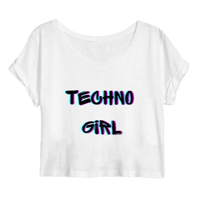 Crop top Femme Techno Girl pour Festivals - Image