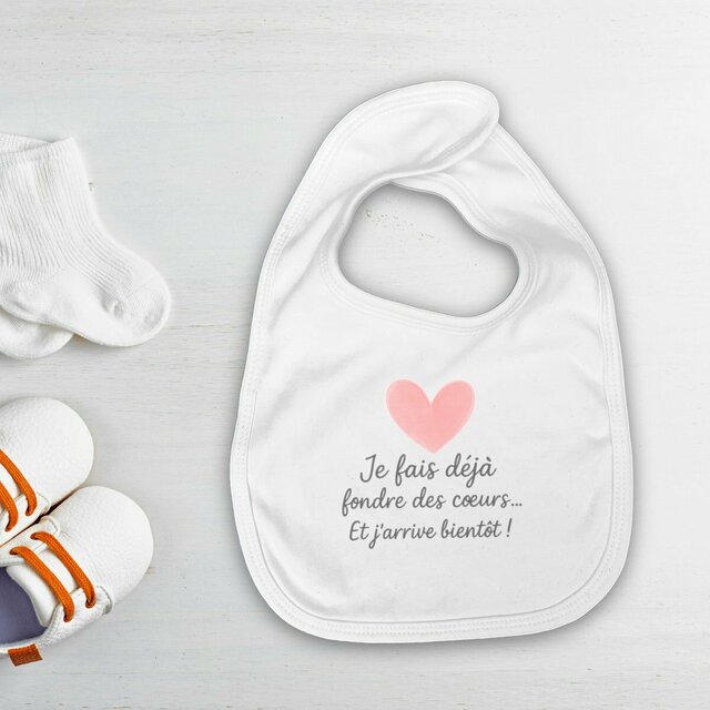 Bavoir bébé annonce arrivée