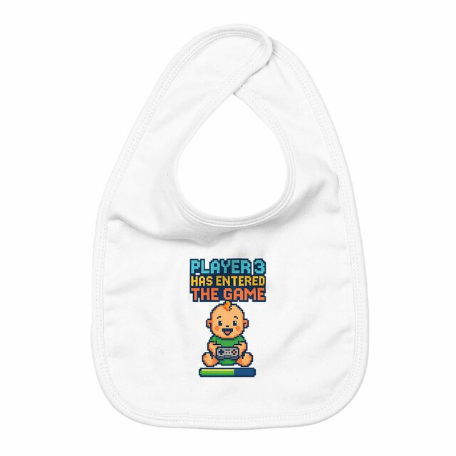 Bavoir gaming bébé humoristique  - Idéal cadeaux (baby shower, bébé, parents...) - Image