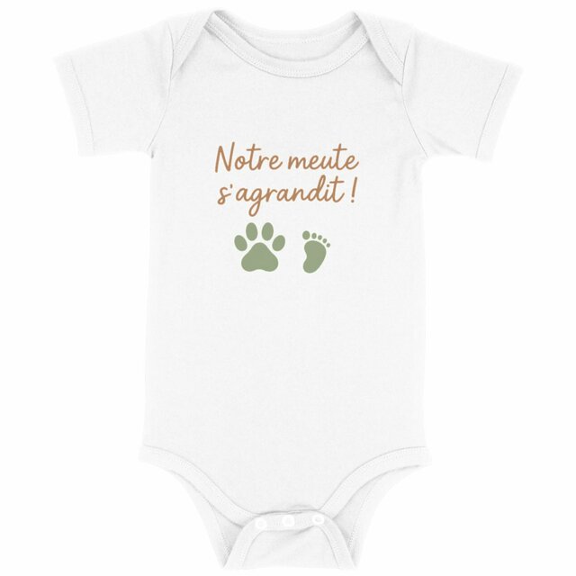 Body bébé annonce arrivée - Notre meute s'agrandit - Image