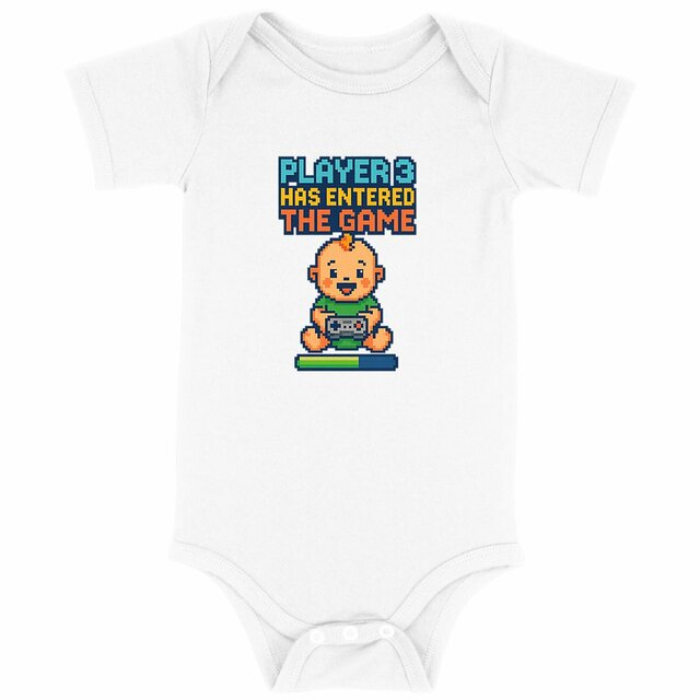 Body bébé humoristique jeux vidéo - Idéal cadeaux (baby shower, bébé, parents...) - Image