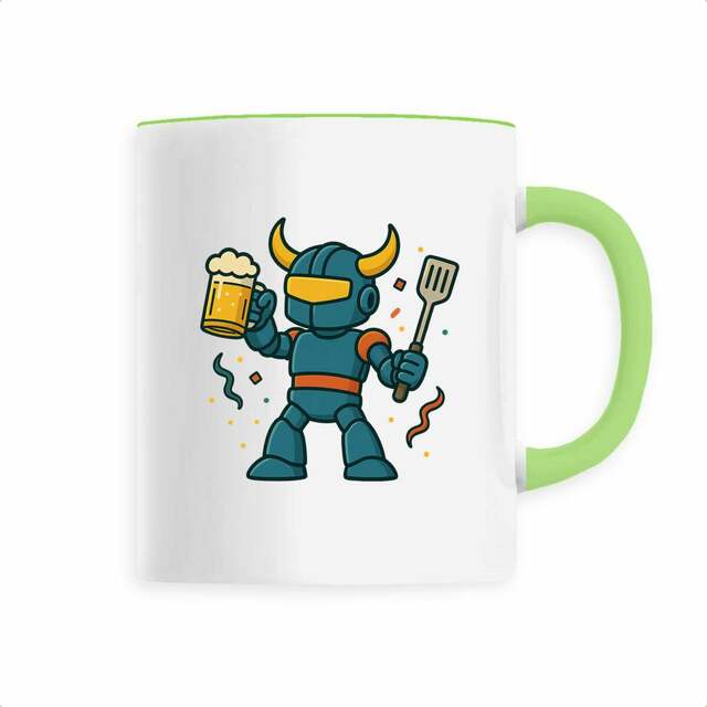Mug céramique humoristique Robot Japonais années - Idéal cadeaux (papas, amis, etc.) - Image