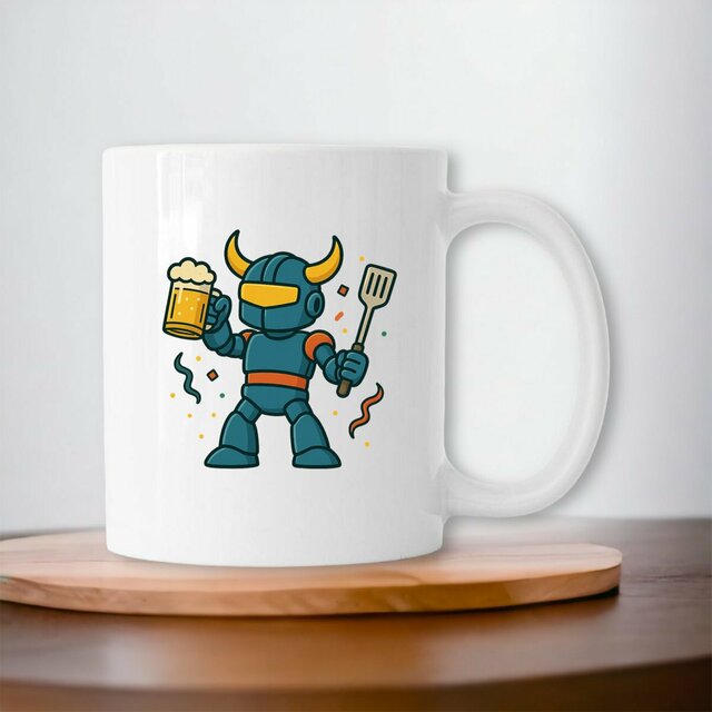 Mug céramique humoristique Robot Japonais années - Idéal cadeaux (papas, amis, etc.)