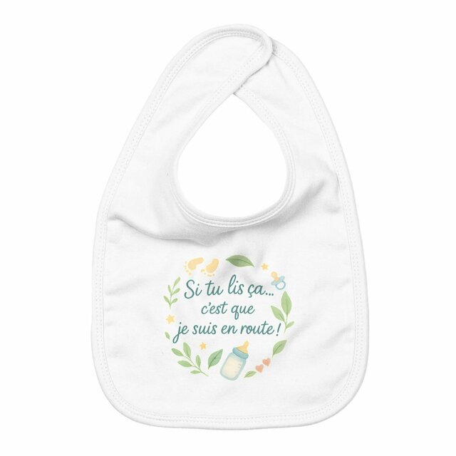 Bavoir bébé annonce arrivée - Idéal cadeaux (papa, papi, mamie, ...) - Image