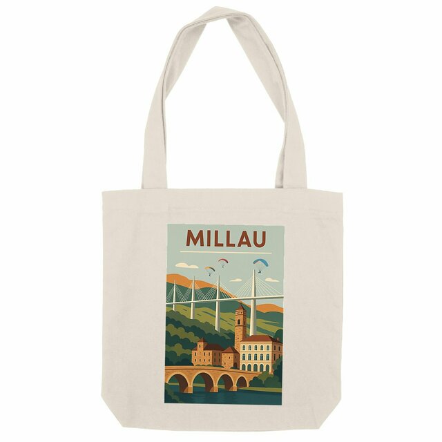Totebag épais Millau en couleurs chaleureuses - Image