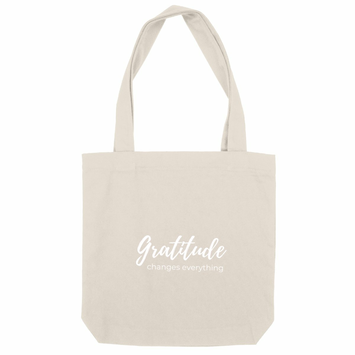 Heavy Tote Bag - Recycled Material - GRATITUDE CHANGES EVERYTHING - Image