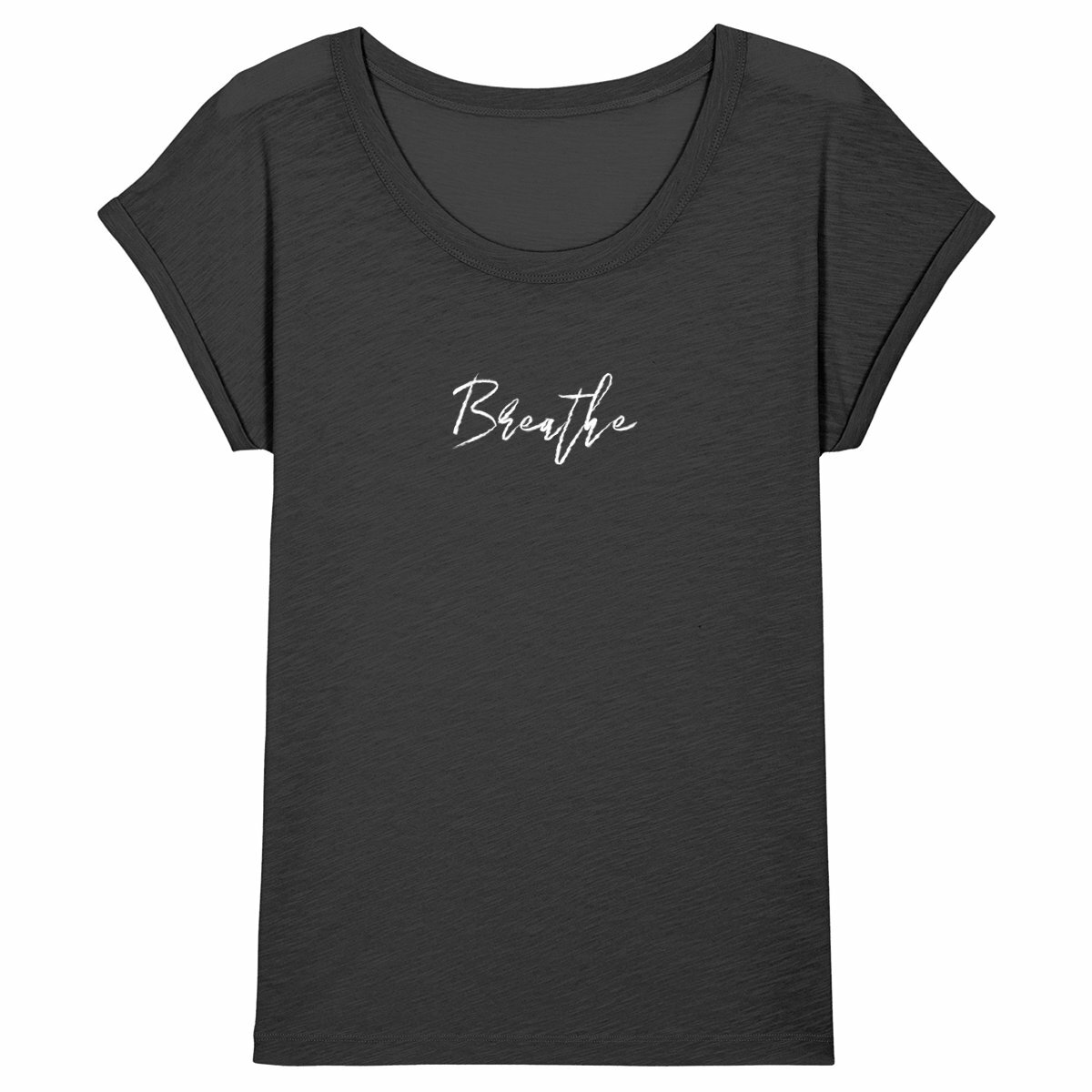 Women's slub t-shirt. 100% Organic. - BREATHE
