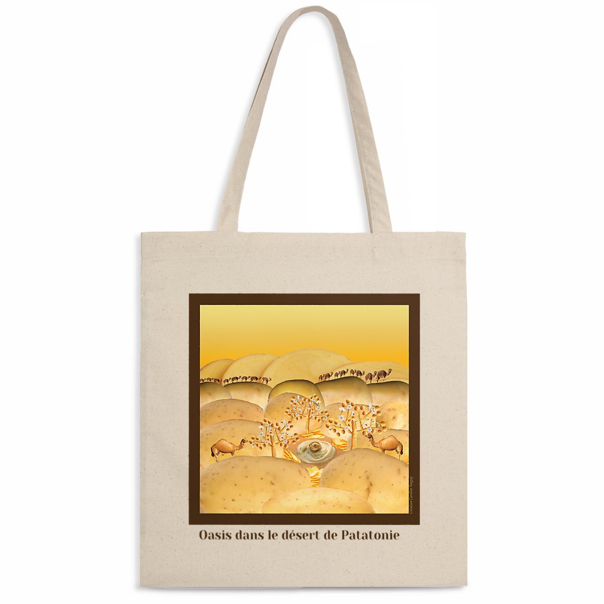 Image back Tote Bag léger "Oasis dans le désert de Patatonie"