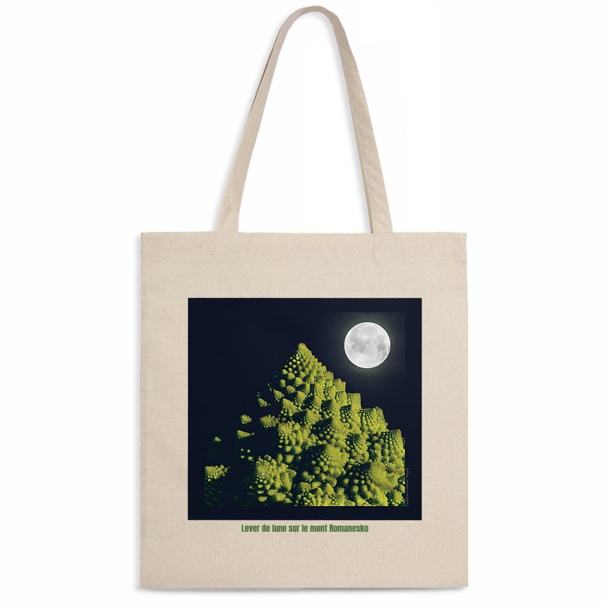 Image back Tote Bag léger "Lever de lune sur le mont Romanesko"