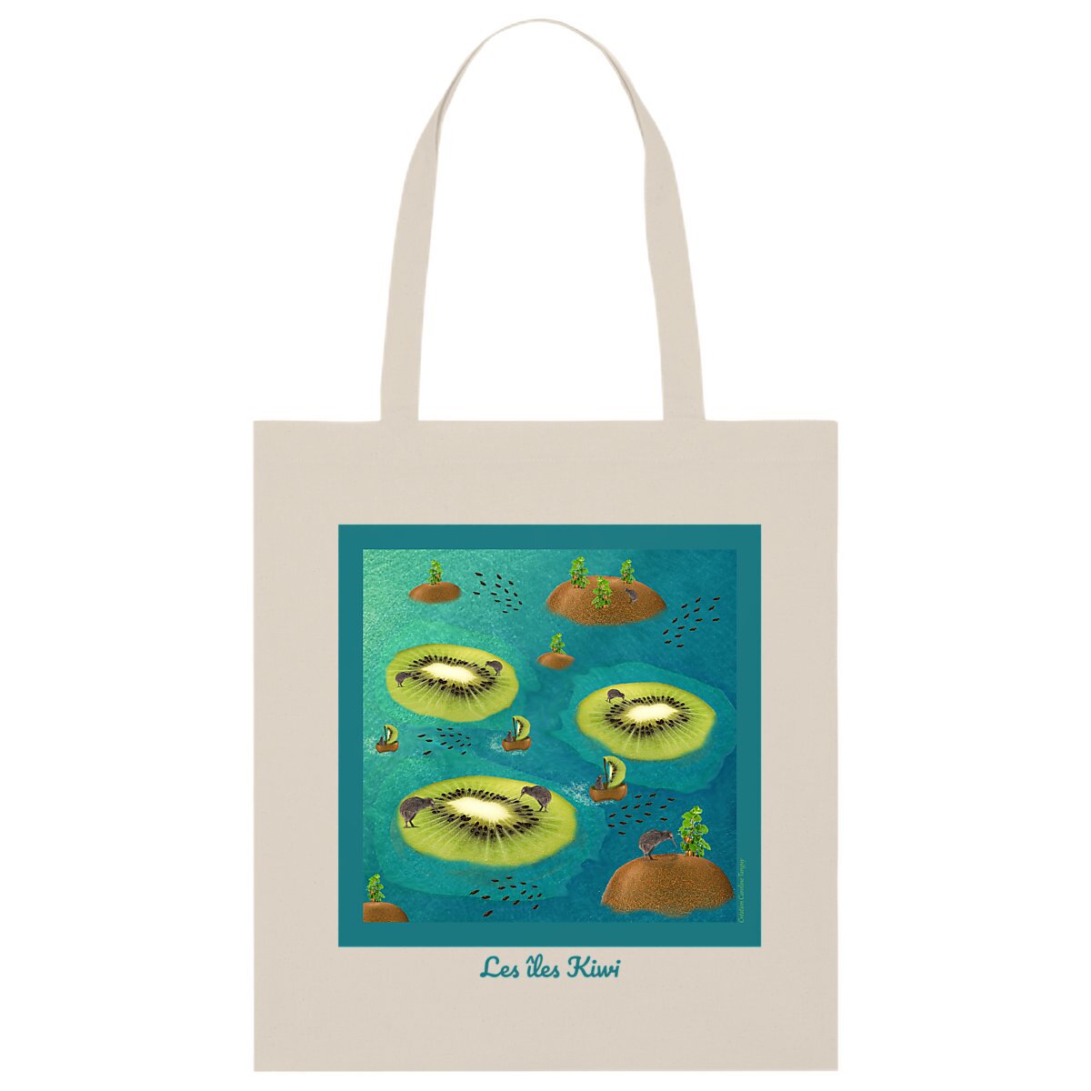 Image back Tote Bag léger "Les îles Kiwi"