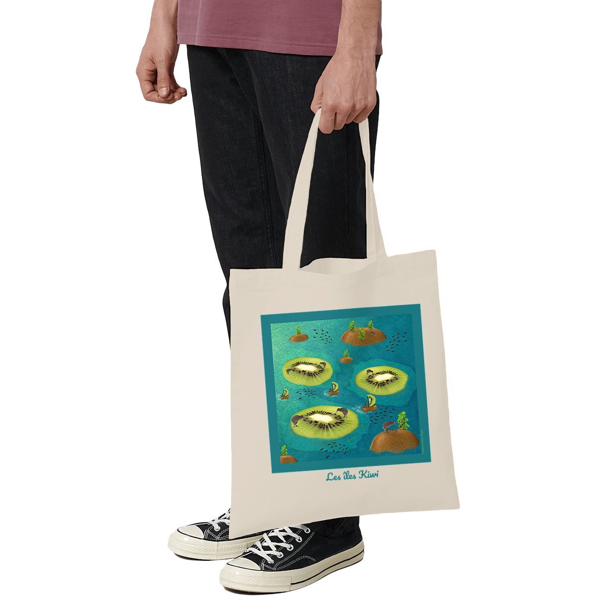 Image front Tote Bag léger "Les îles Kiwi"