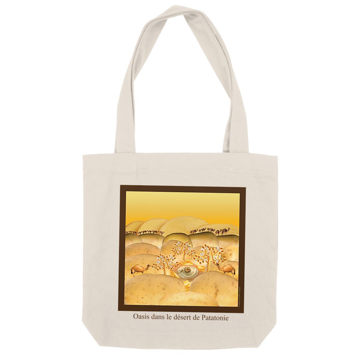 Image back Tote Bag épais "Oasis dans le désert de Patatonie"