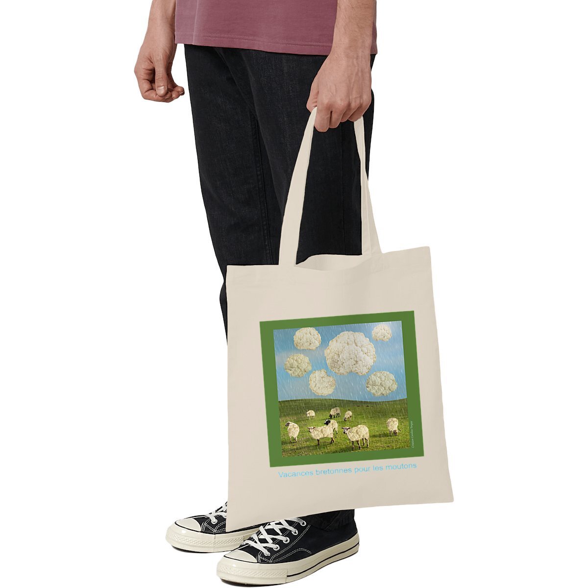 Image front Tote bag léger "Vacances bretonnes"