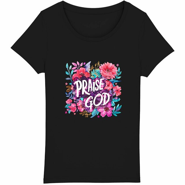 Image back T-shirt Praise God 