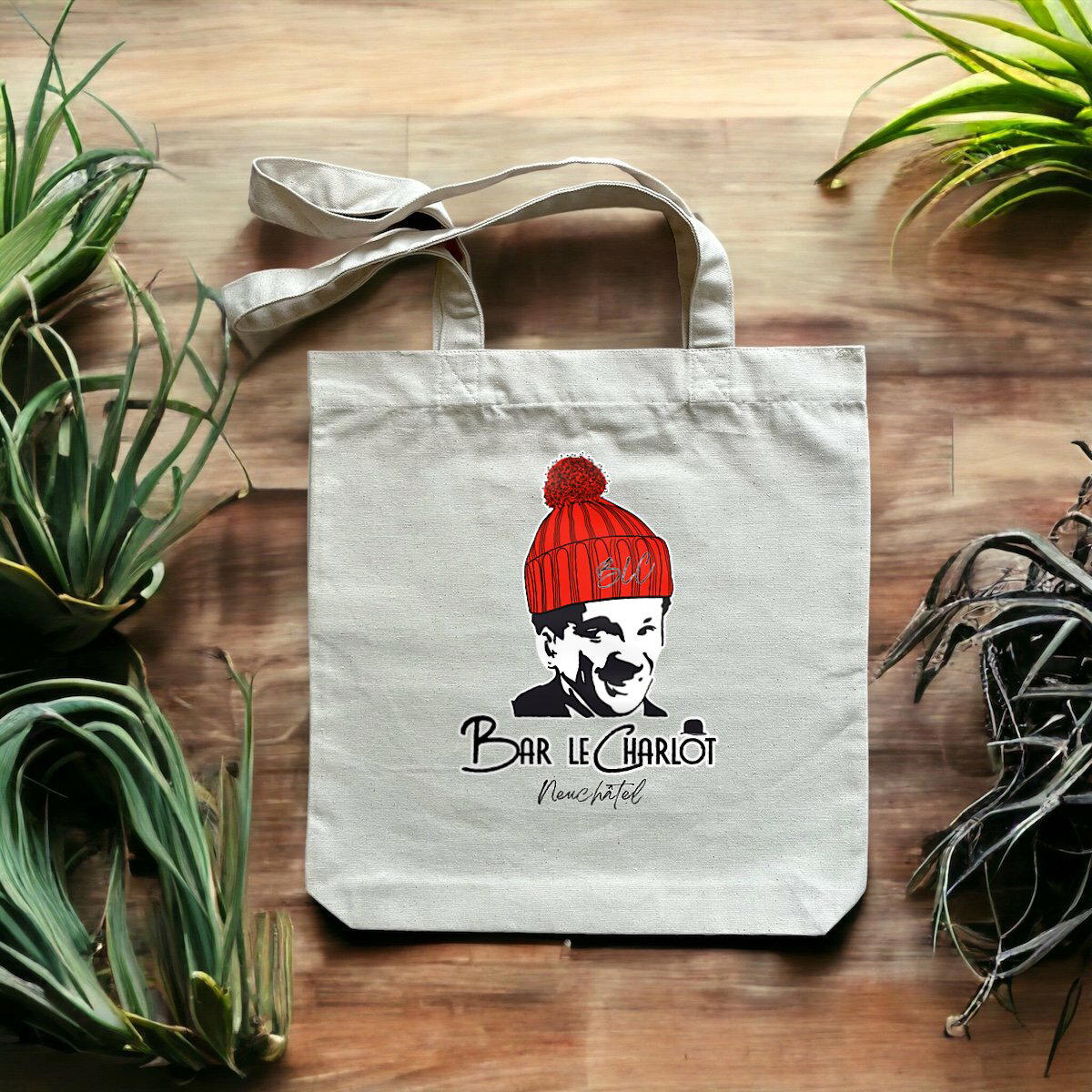Image front Totebag épais Bar le Charlot Edition Hiver