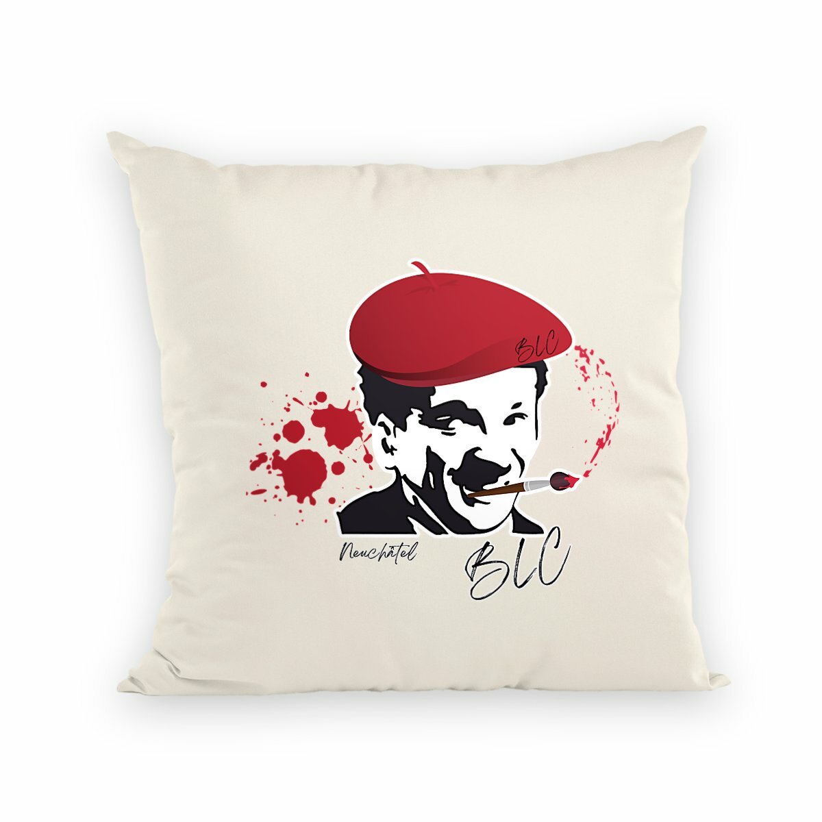 Image back Coussin Charlot Édition Peintre