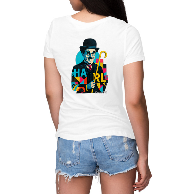 Image front T-Shirt Charlot Édition Vntage Femme