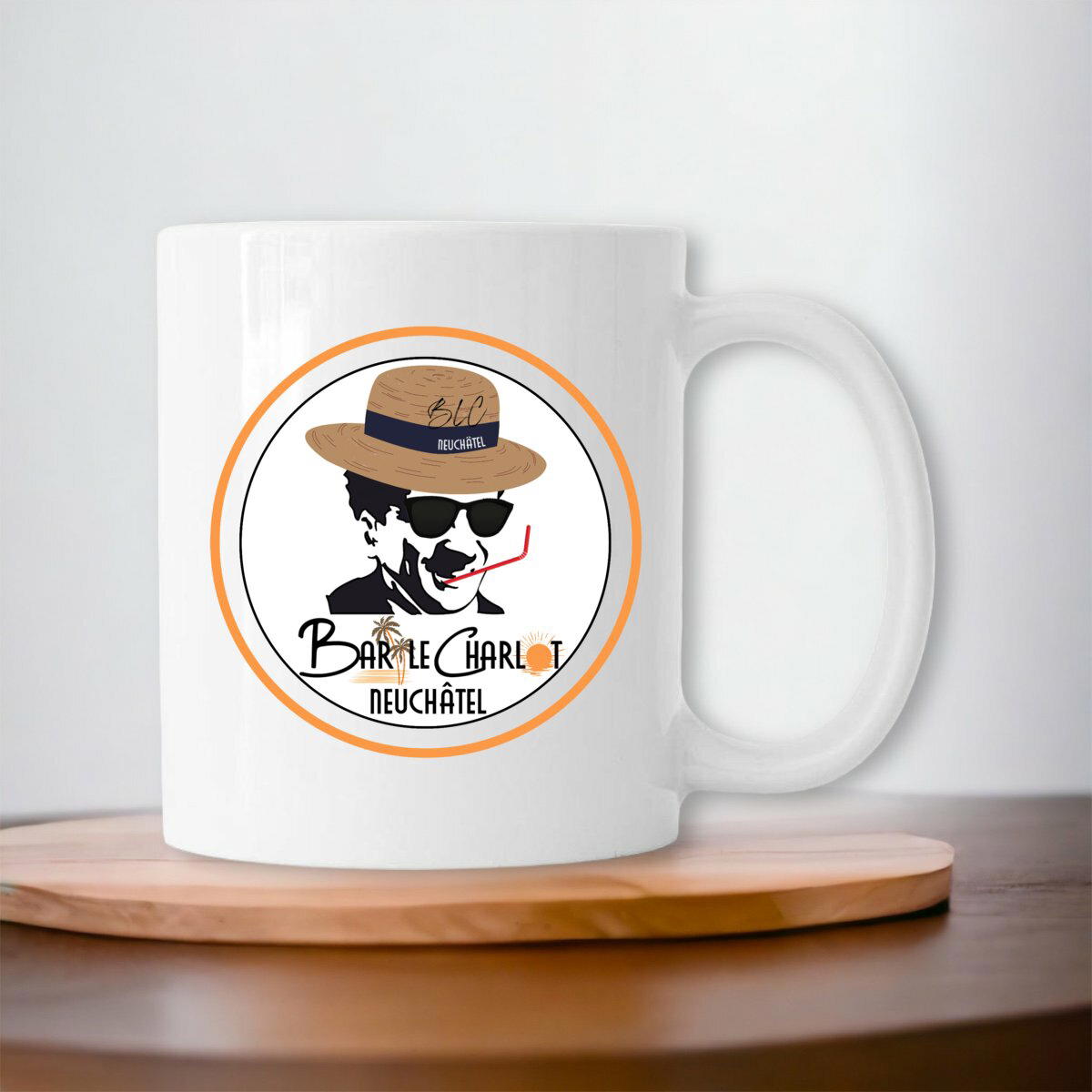 Image front Mug Charlot Édition Plage