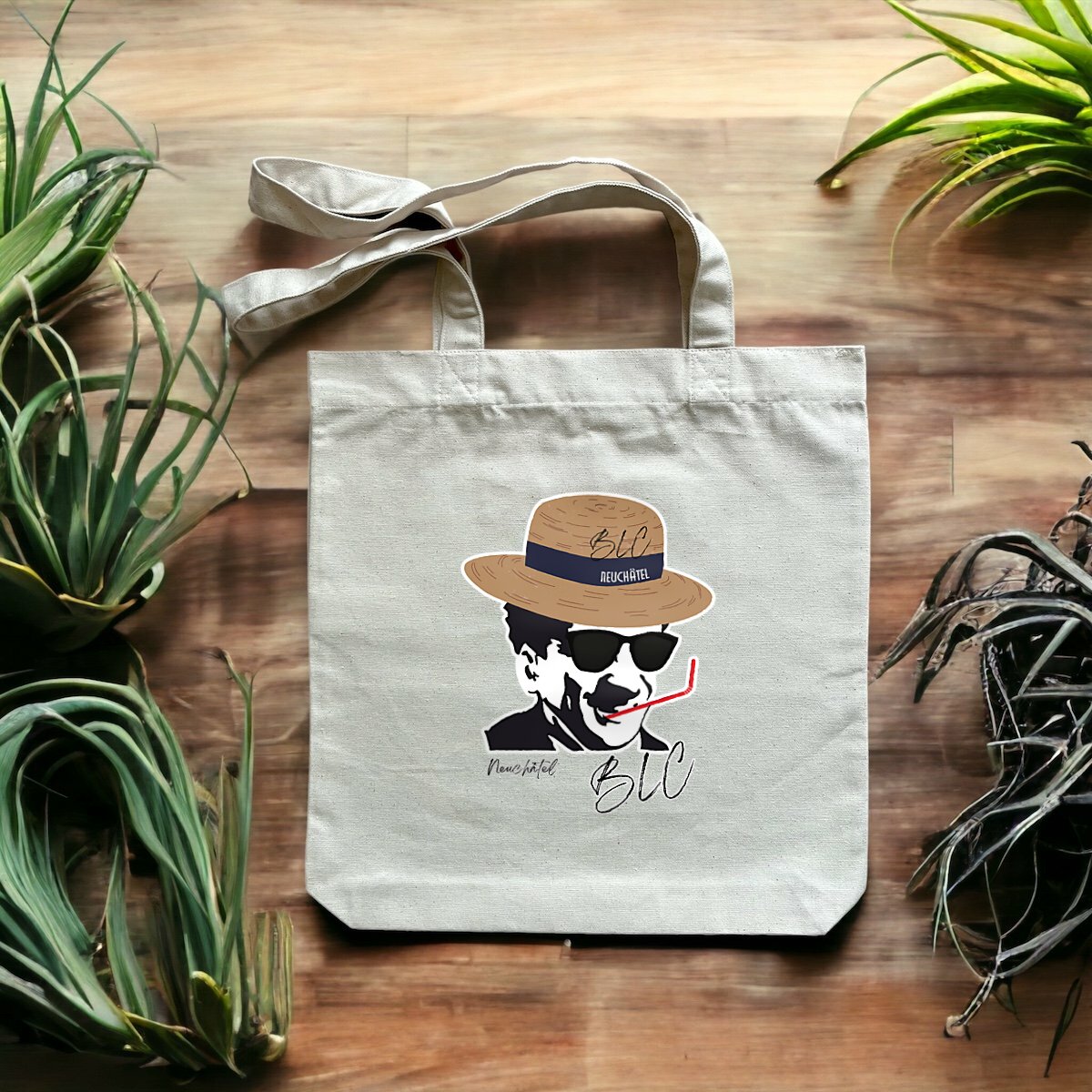 Image front Totebag épais Bar le Charlot Edition Plage