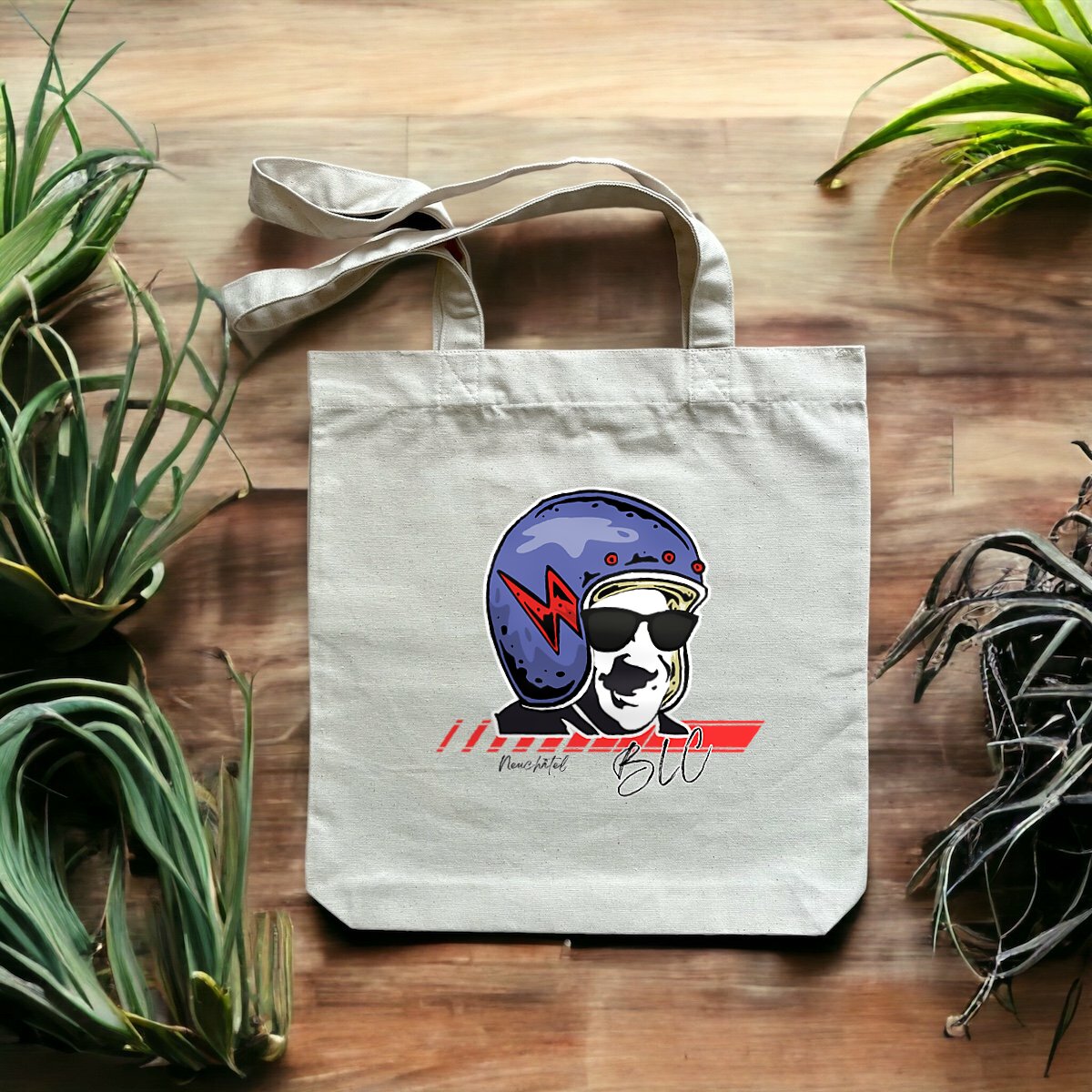 Image front Totebag épais Bar le Charlot Edition Motard