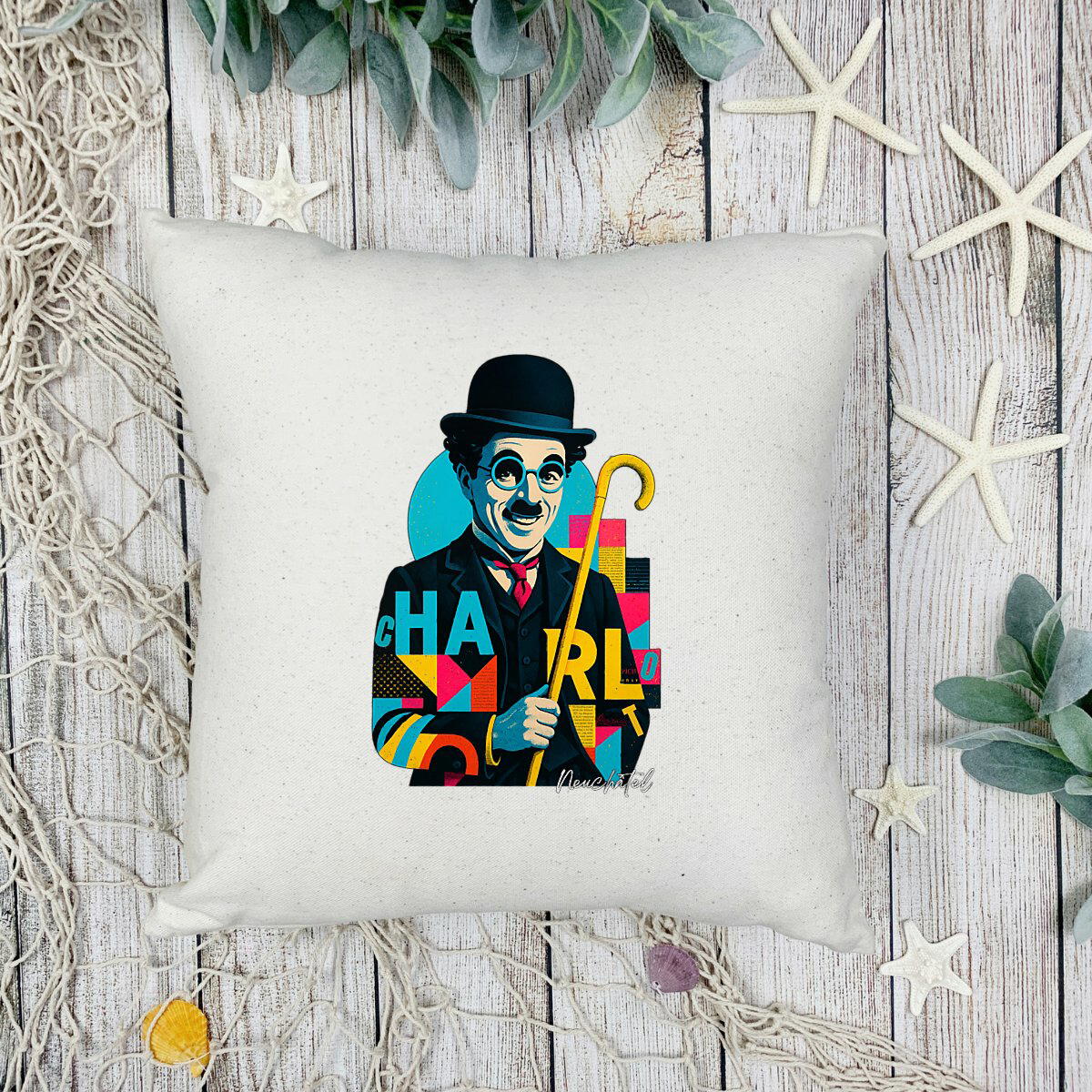 Image front Coussin Charlot Édition Vintage