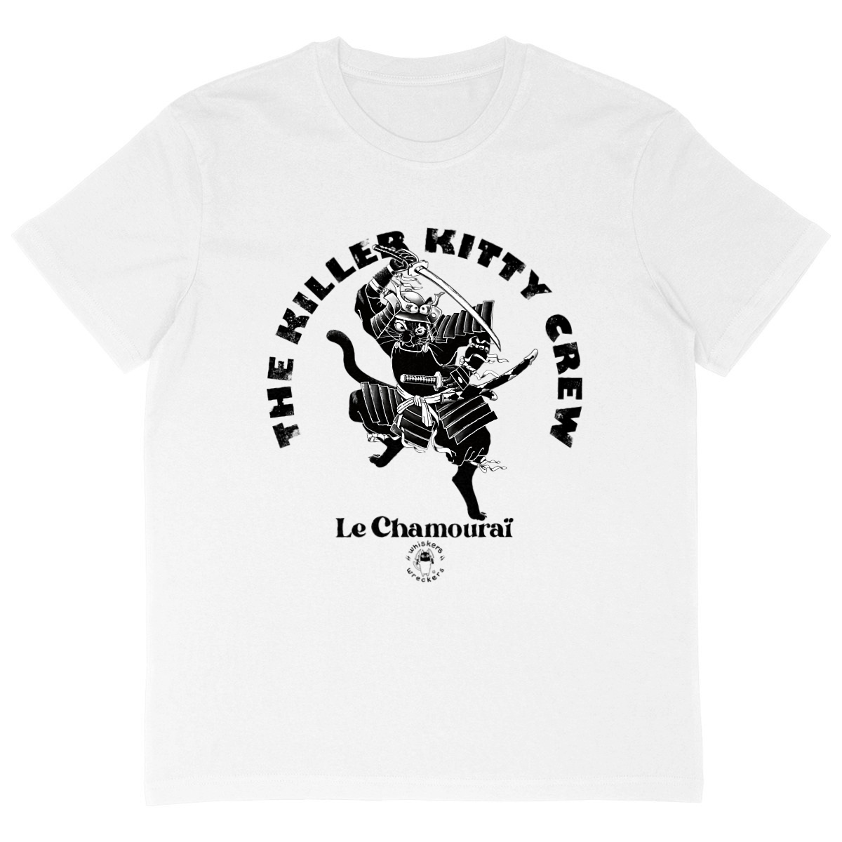 Image back T-shirt oversized unisex - Le Chamouraii - The Killer Kitty Crew