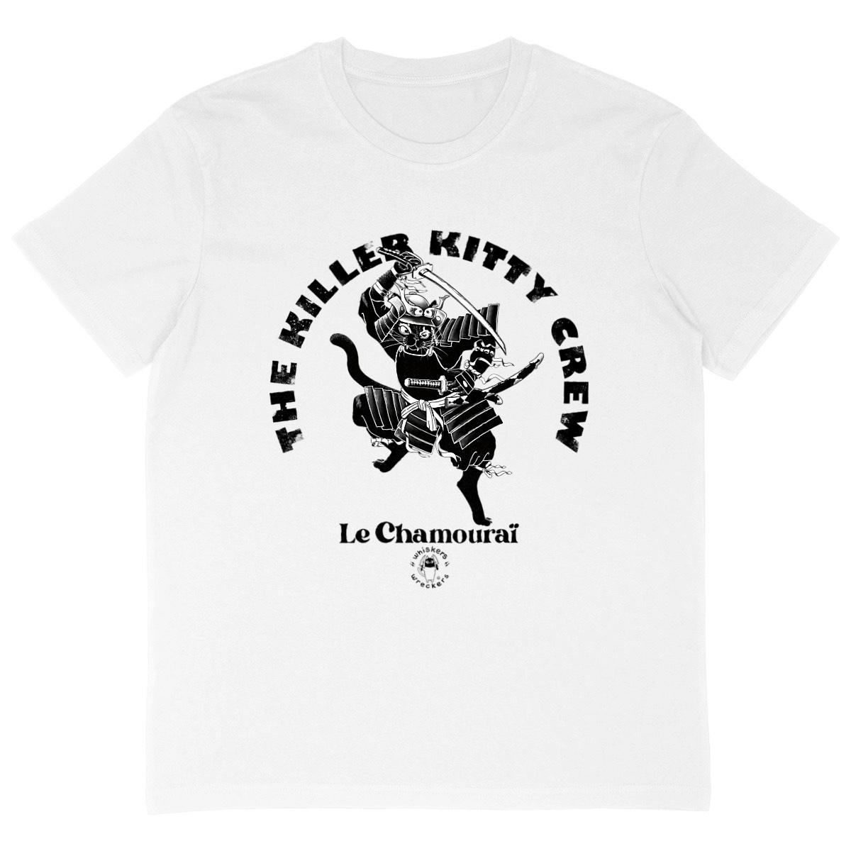 Image back T-shirt oversized unisex - Le Chamouraii - The Killer Kitty Crew