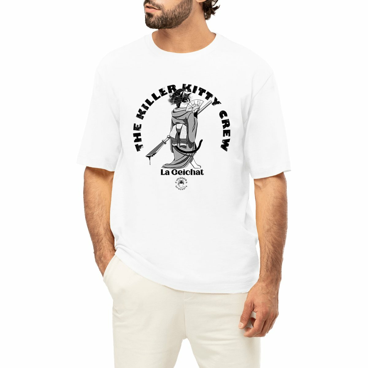 Image front T-shirt oversized - la Geichat - The Killer Kitty Crew