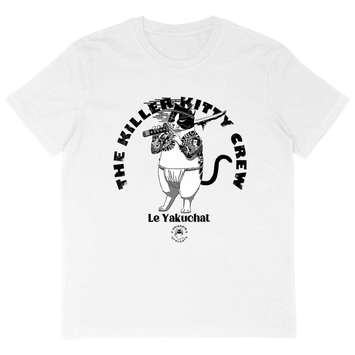 Image front T-shirt oversized unisex - Le Yakuchat - The Killer Kitty Crew